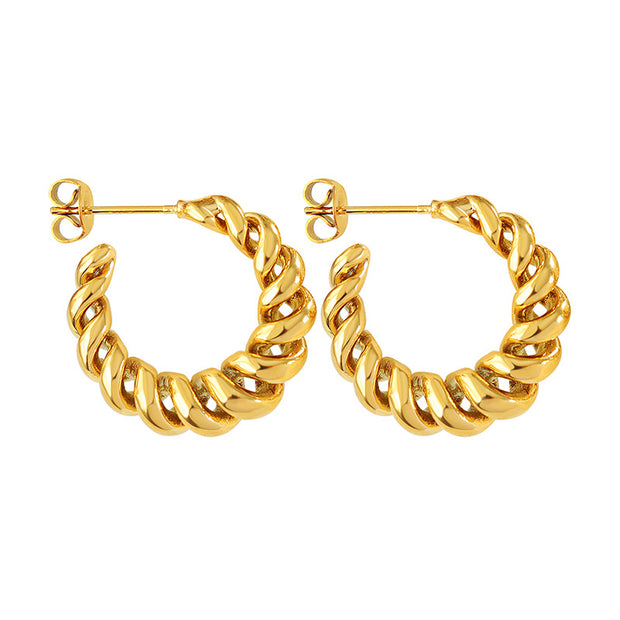 Aurum Golden Twist Earrings