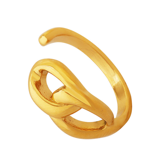 Lustrious Knot Gold Ring