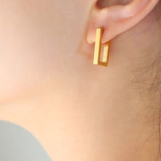 Terra Geometric Gold Earrings