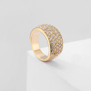 Crystal Dome Gold Ring