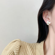 Zania Petal Pearl Earrings