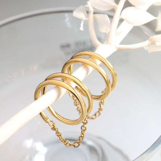 Magnifique Chain Twist Gold Ring