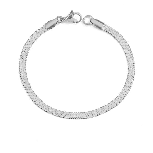 Stella Herringbone Chain Bracelet