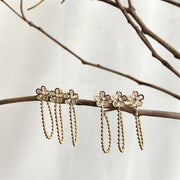 Zirconia Blossom Gold Plated Earrings