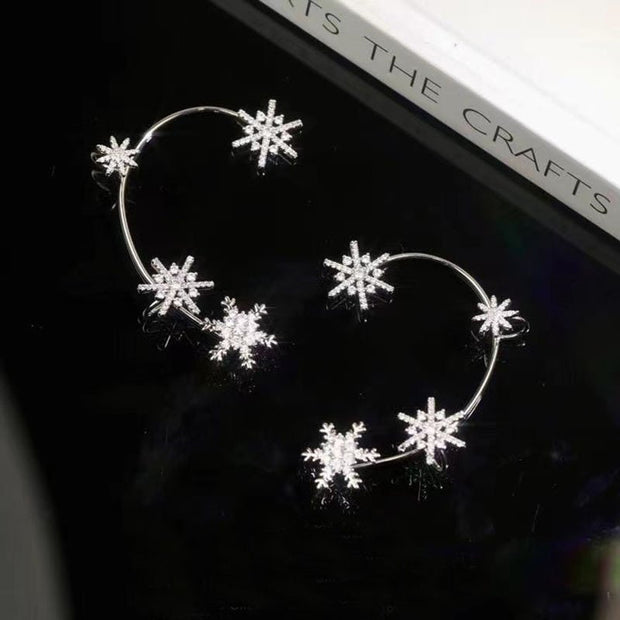 Zirconia Snowflake Earrings