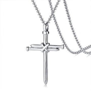 Stainless Steel Nail Cross Necklace